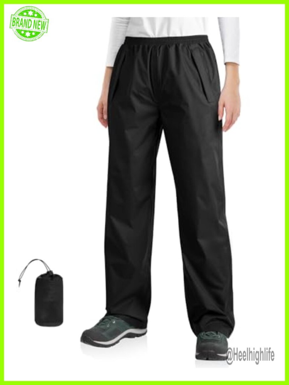 Waterproof Rain Pants Lightweight Packable Windproof Outdoor Hiking Pants
